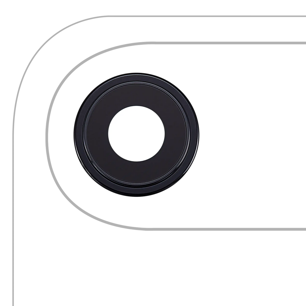 Back Camera Lens With Bracket & Bezel For iphone Air (Premium) (Space Black)