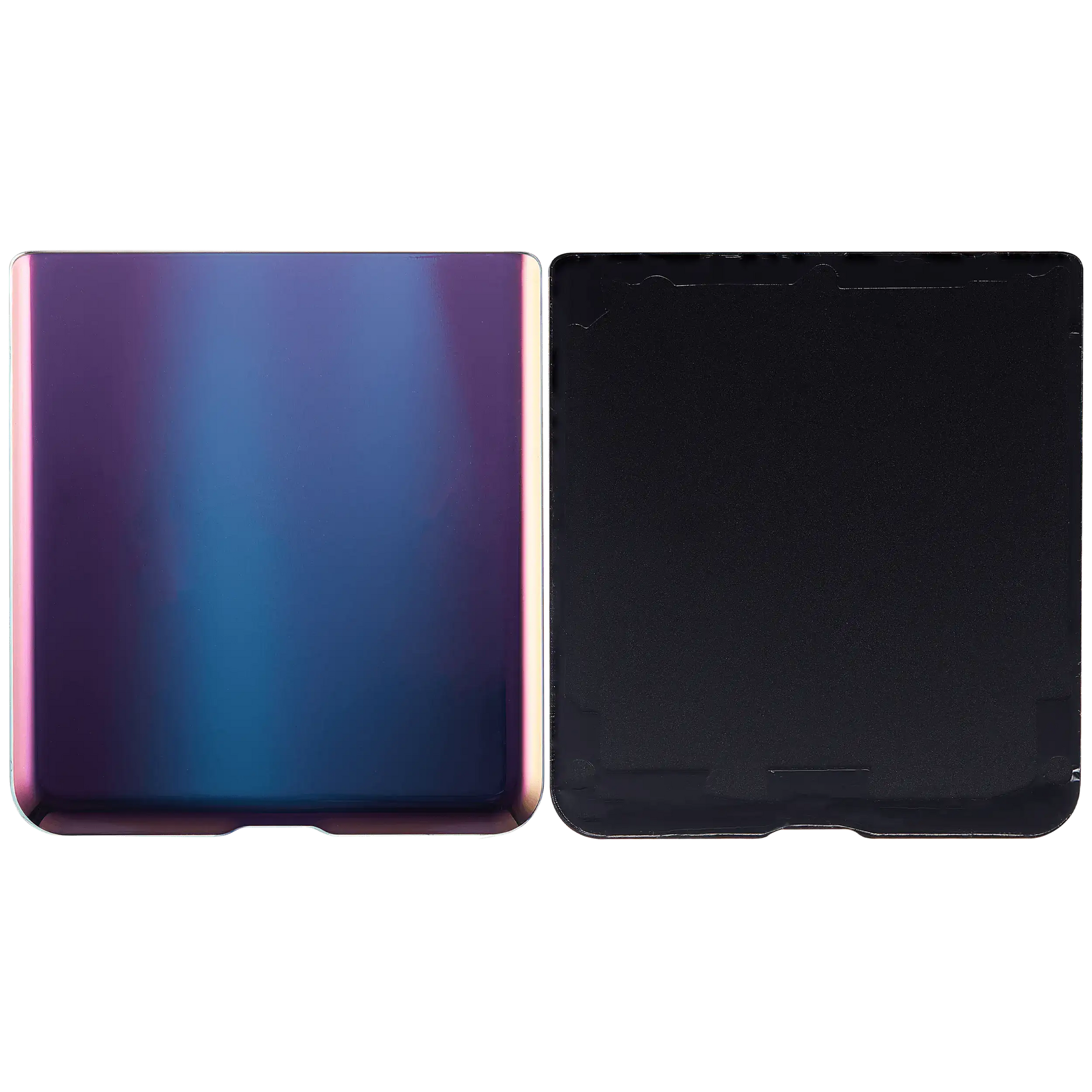 Bottom Back Cover Glass With Camera Lens For Samsung Galaxy Z Flip 4G (F700) / Z Flip 5G (F707) (Aftermarket Plus) (Mirror Purple) screen replacement