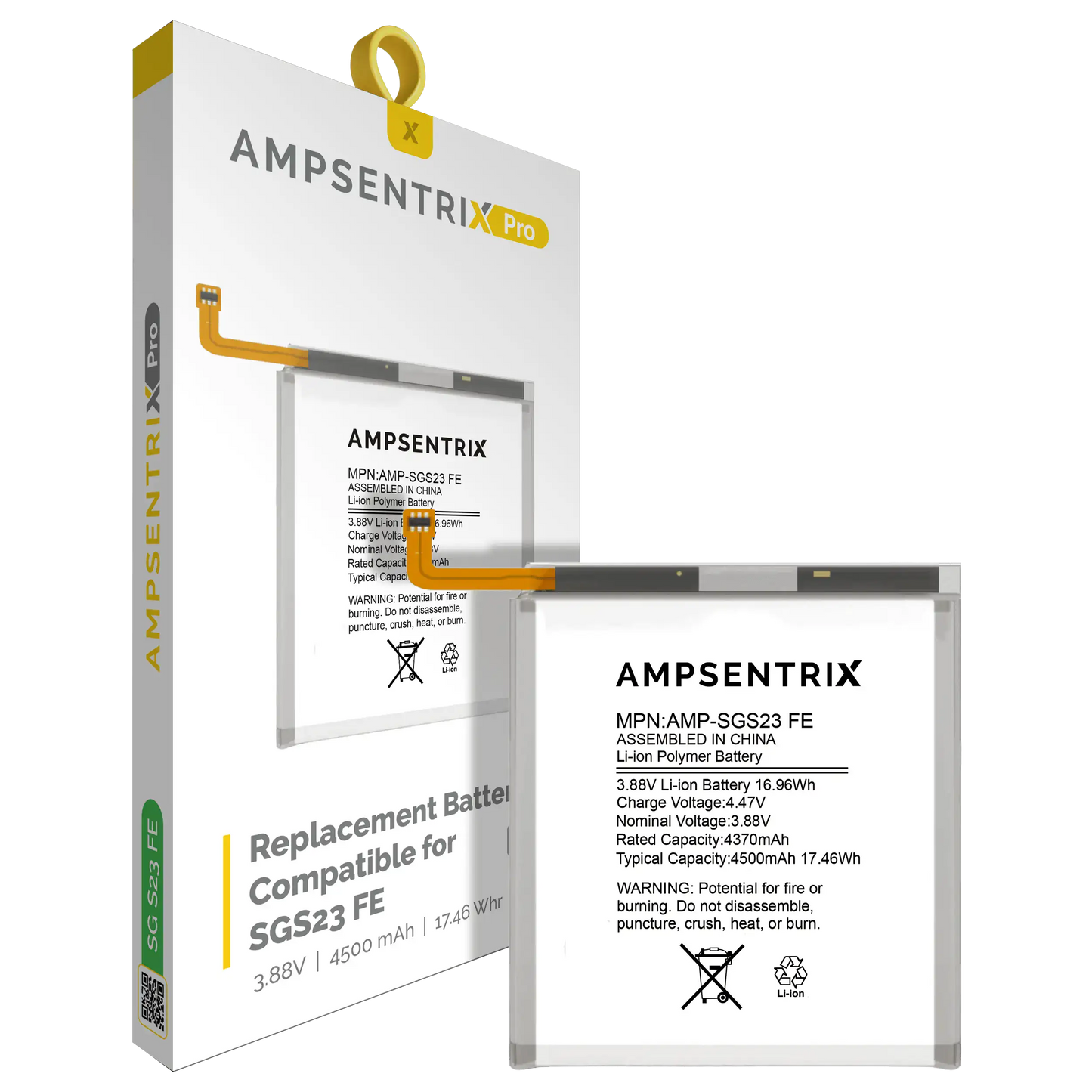 Replacement Battery For Samsung Galaxy S23 FE (AmpSentrix Pro)