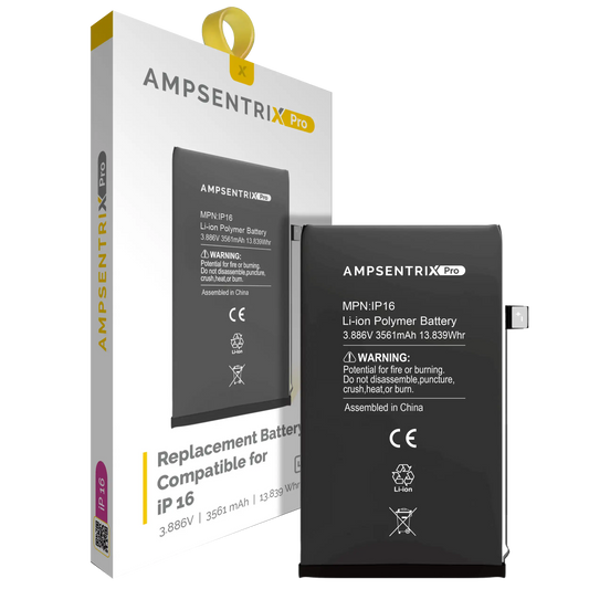 Replacement Battery For iPhone 16 (AmpSentrix Pro)
