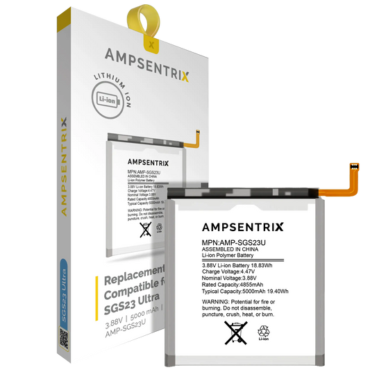 Replacement Battery For Samsung Galaxy S23 Ultra (AmpSentrix Pro)