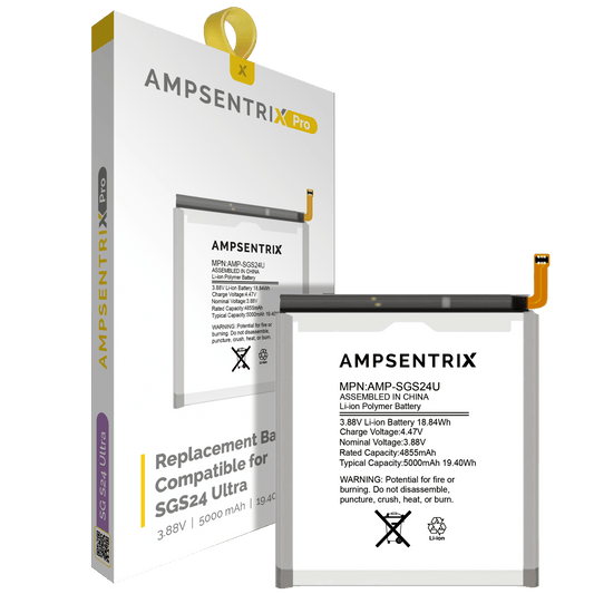 Replacement Battery For Samsung Galaxy S24 Ultra (AmpSentrix Pro)