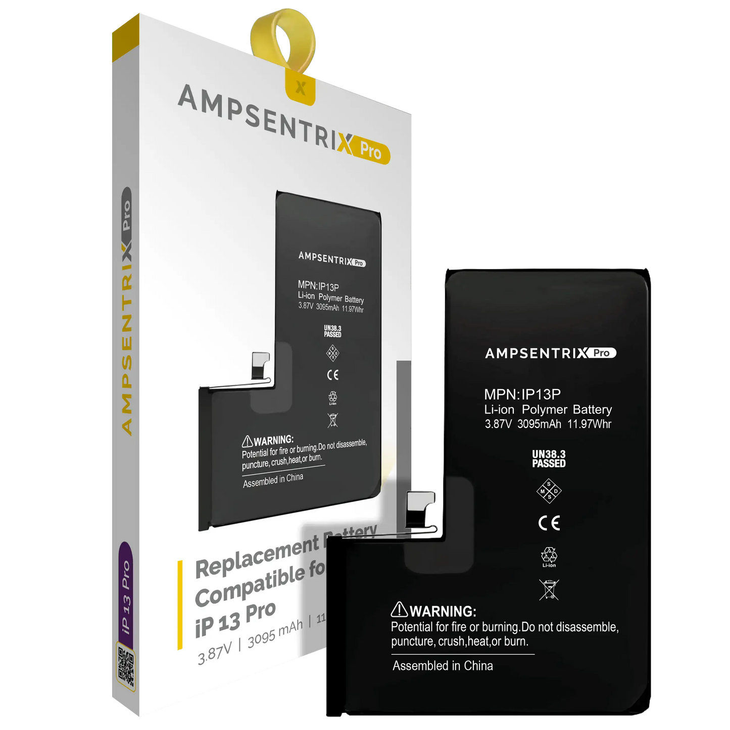 Replacement Battery For iPhone 13 Pro (AmpSentrix Pro)