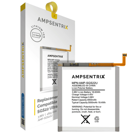 Replacement Battery For Samsung Galaxy S22 Ultra 5G (AmpSentrix Pro)