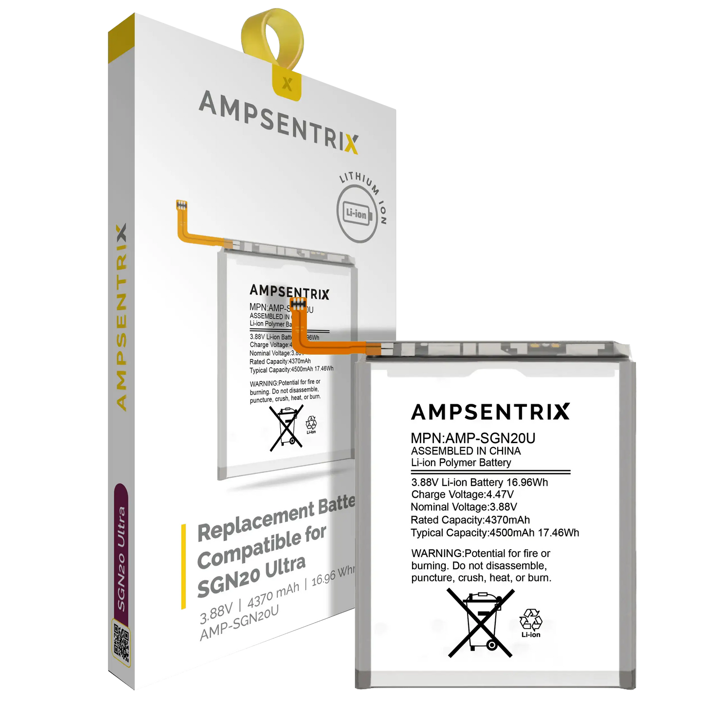 Replacement Battery For Samsung Galaxy Note 20 Ultra (AmpSentrix Pro)