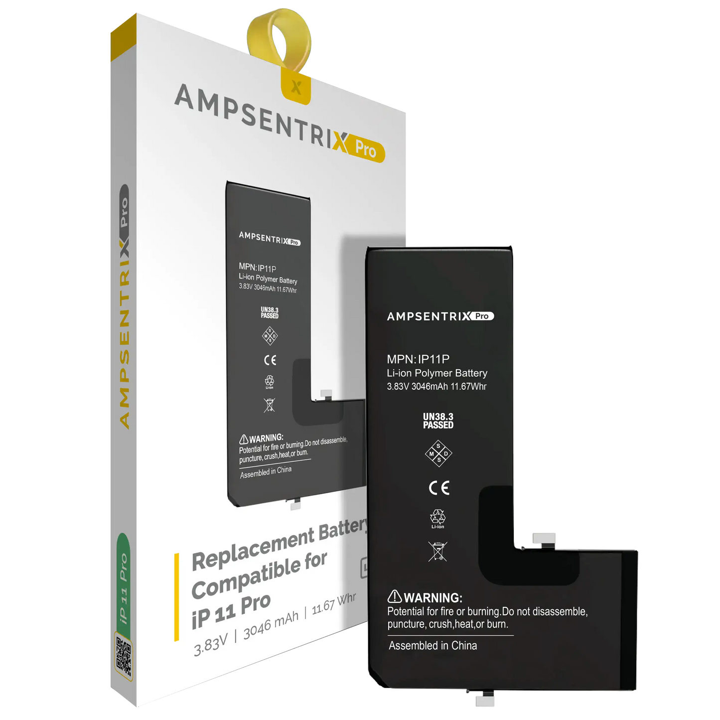 Replacement Battery For iPhone 11 Pro (AmpSentrix Pro)