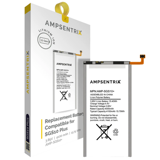 Replacement Battery For Samsung Galaxy S10 Plus (AmpSentrix Pro)