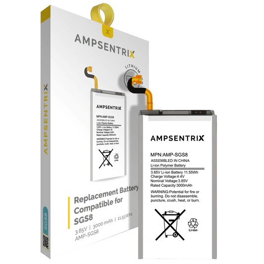 Replacement Battery For Samsung Galaxy S8 (AmpSentrix Pro)