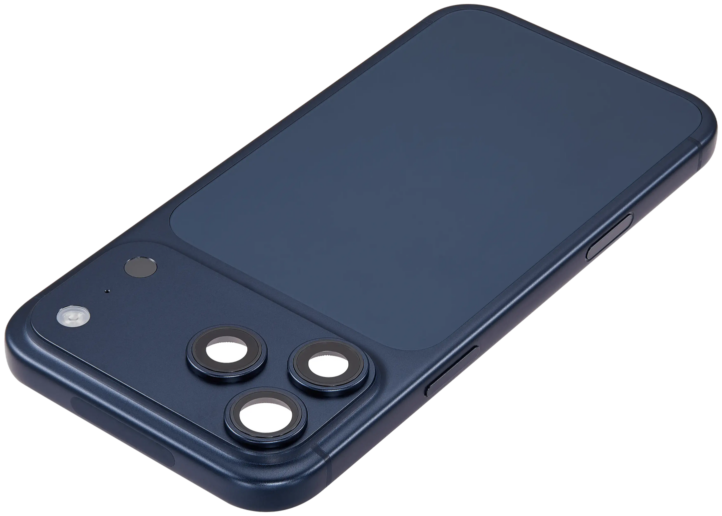 Back Housing W/ Charging Port Flex & Small Parts Compatible For iPhone 17 Pro Max (US Version) (Used OEM Pull: Grade A) (Deep Blue)
