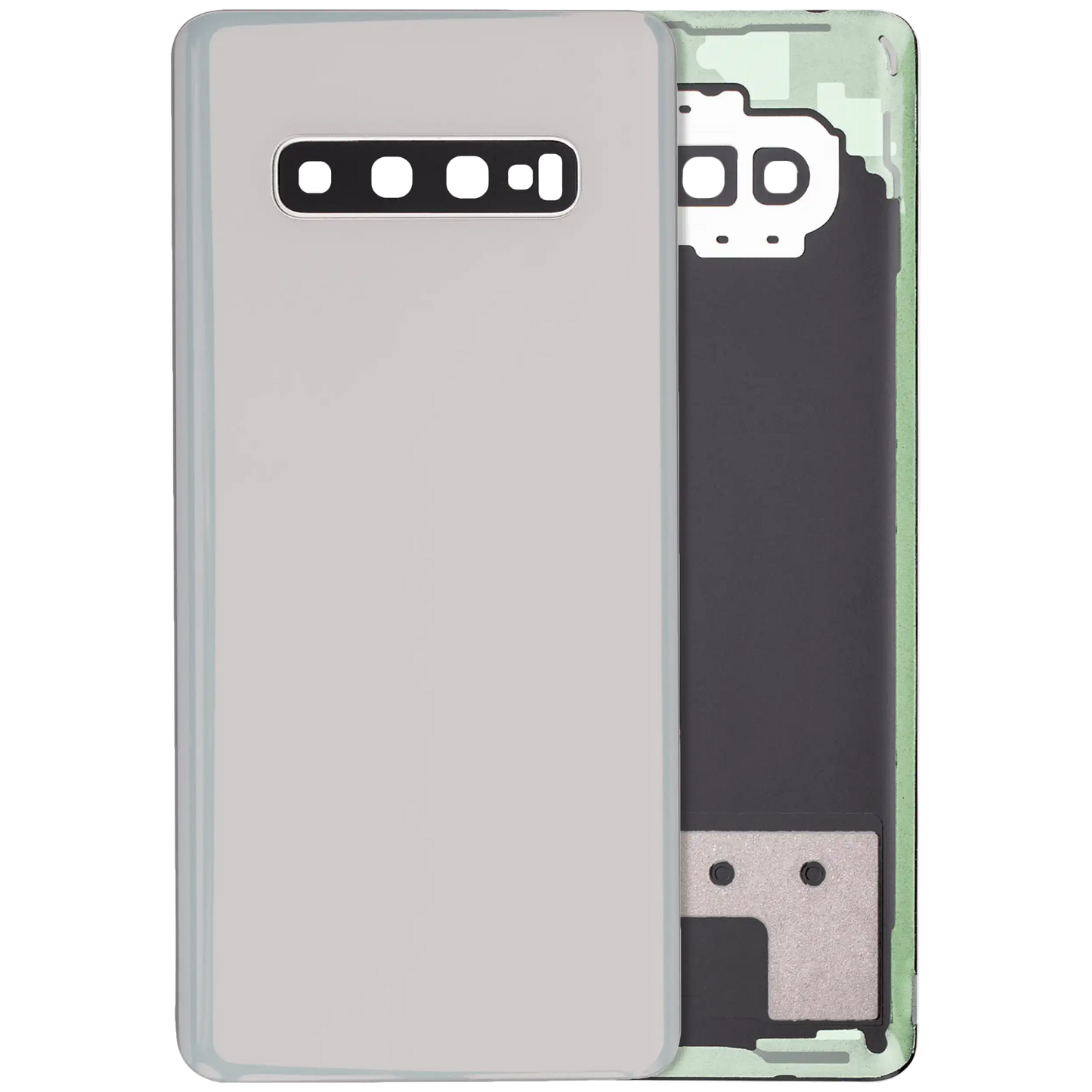 Back cover Glass With Camera Lens For Samsung Galaxy S10 Plus (Service Pack) (Prism Silver)