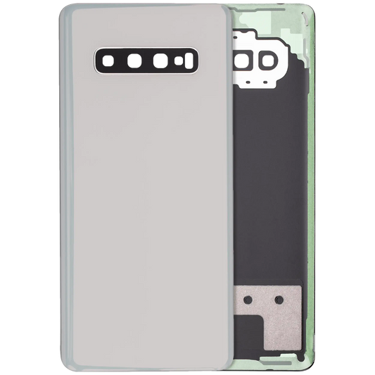 Back cover Glass With Camera Lens For Samsung Galaxy S10 Plus (Service Pack) (Prism Silver)