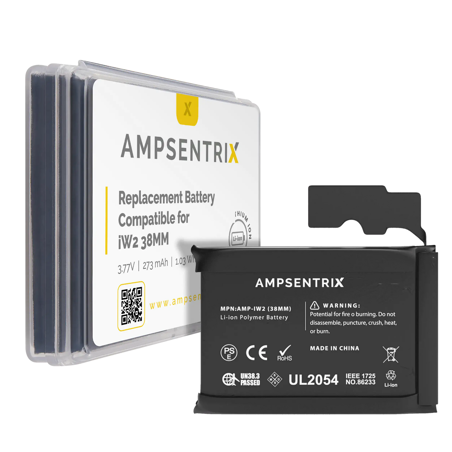 Replacement Battery For Watch Series 2 (38MM) (AmpSentrix Pro)