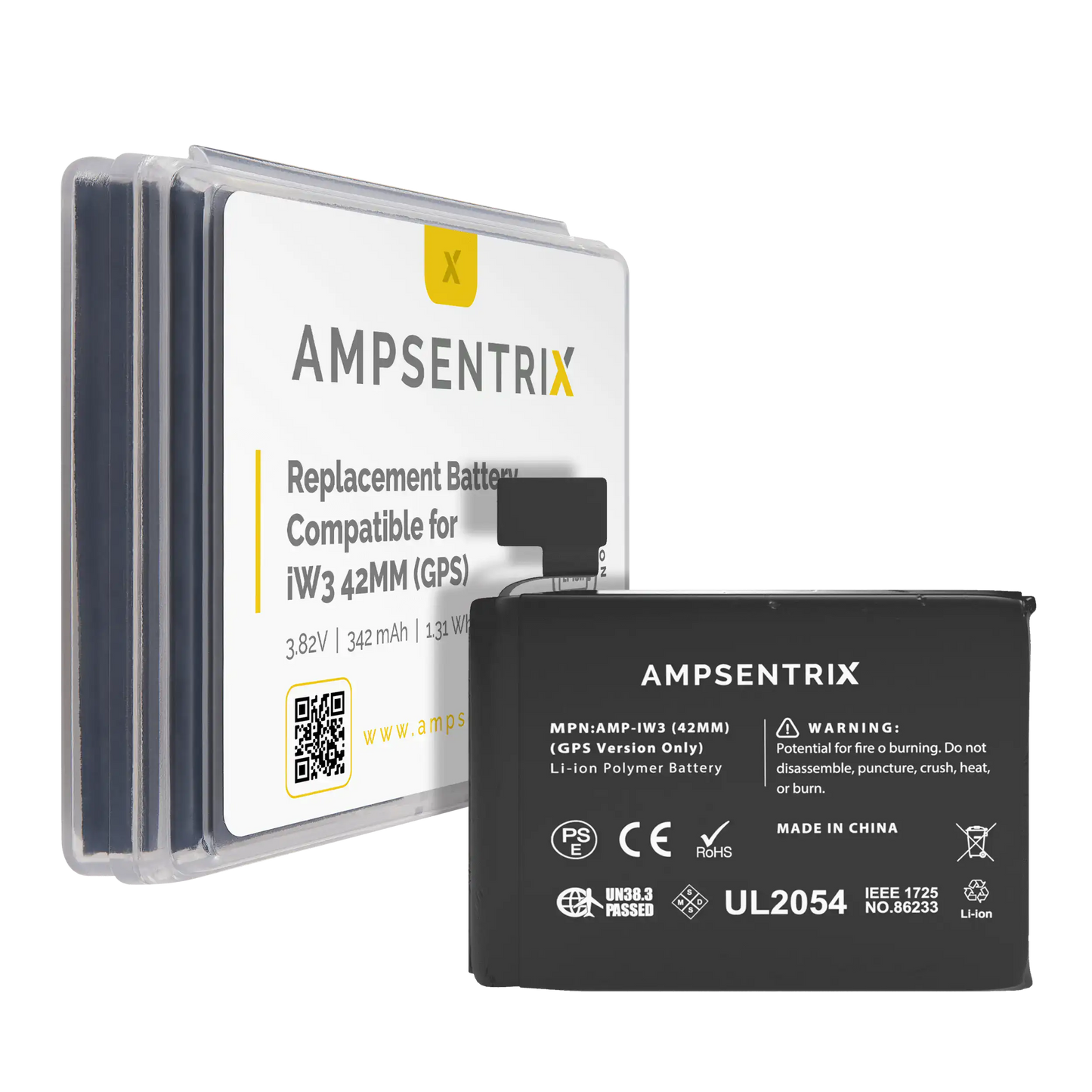 Replacement Battery For Watch Series 3 (42MM) (GPS Version Only) (AmpSentrix Pro)