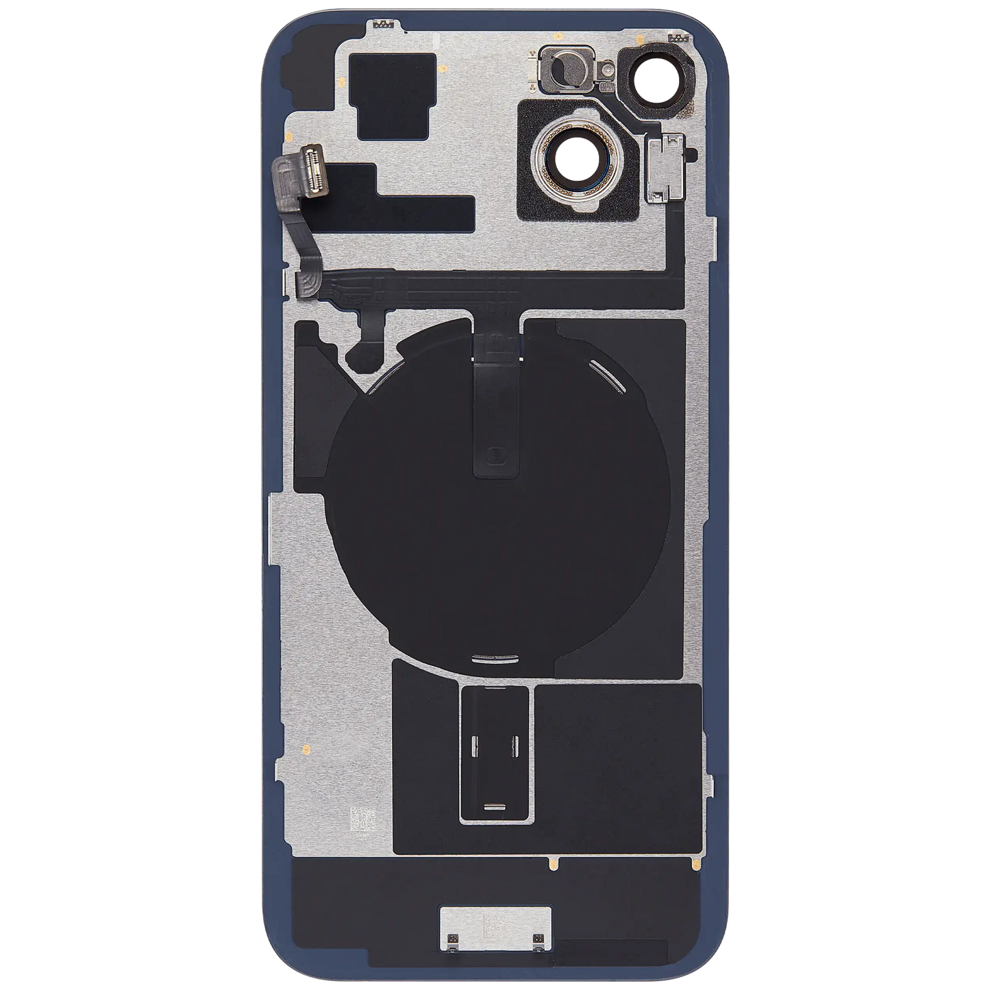 Back Glass w/ MagSafe Magnet & NFC & Flashlight Flex For iPhone 15 Plus (Used OEM Pull: Grade C) (Black)