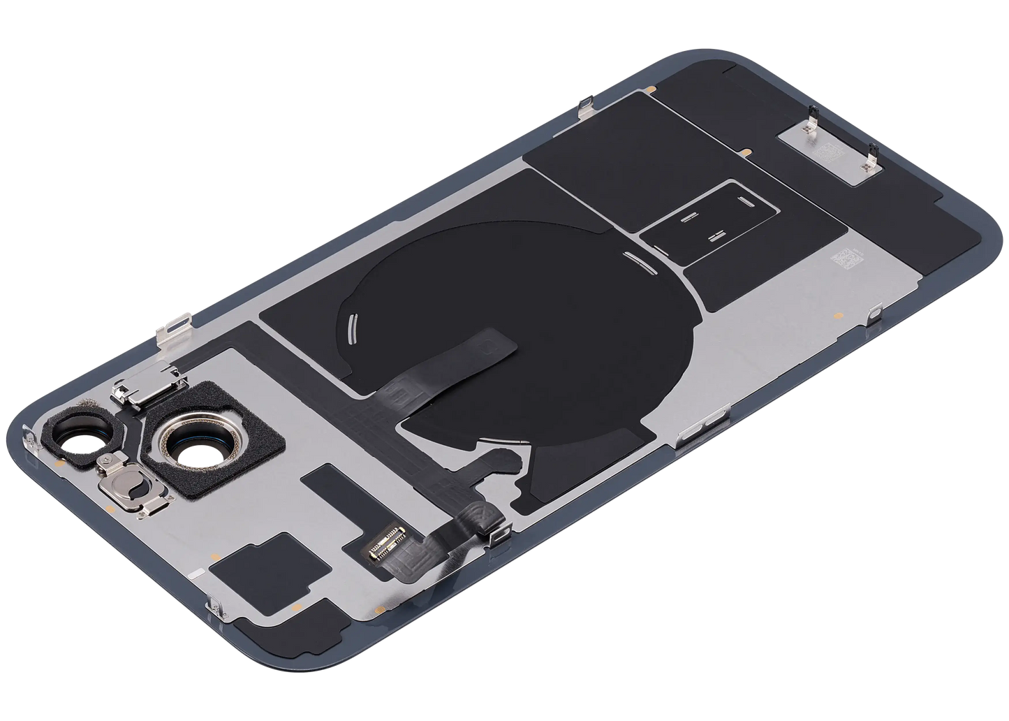 Back Glass w/ MagSafe Magnet & NFC & Flashlight Flex For iPhone 15 Plus (Used OEM Pull: Grade C) (Black)