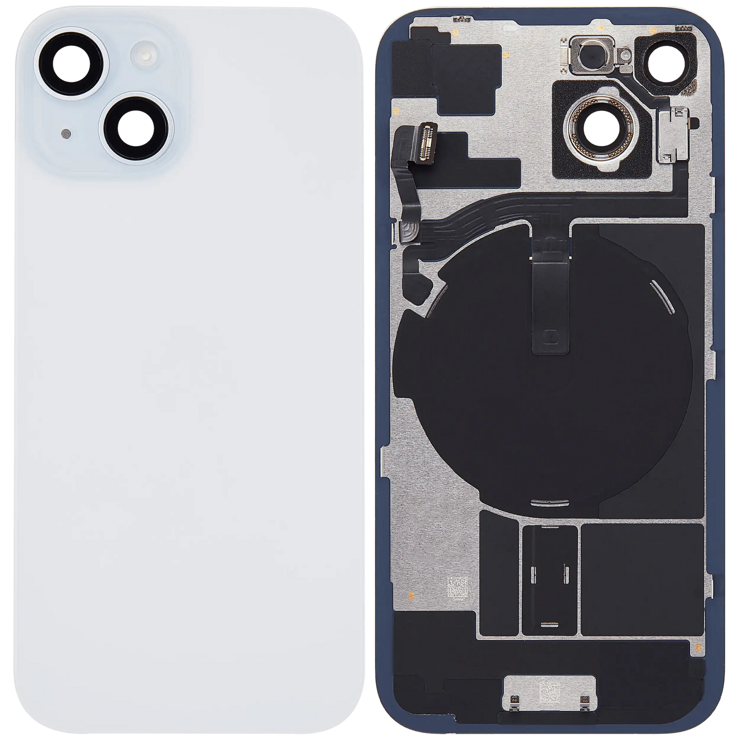 Back Glass w/ MagSafe Magnet & NFC & Flashlight Flex For iPhone 15 (Used OEM Pull: Grade C) (Blue)