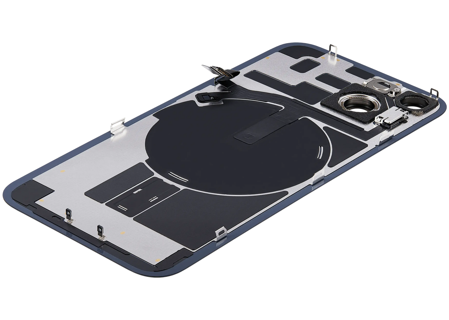 Back Glass w/ MagSafe Magnet & NFC & Flashlight Flex For iPhone 14 (Used OEM Pull: Grade C) (Midnight)