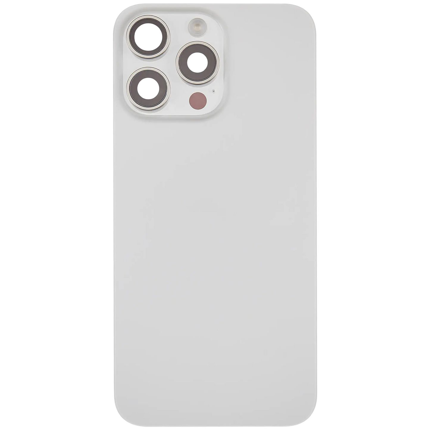 Back Glass w/ MagSafe Magnet & NFC & Flashlight Flex For iPhone 15 Pro Max (Used OEM Pull: Grade B) (White Titanium)