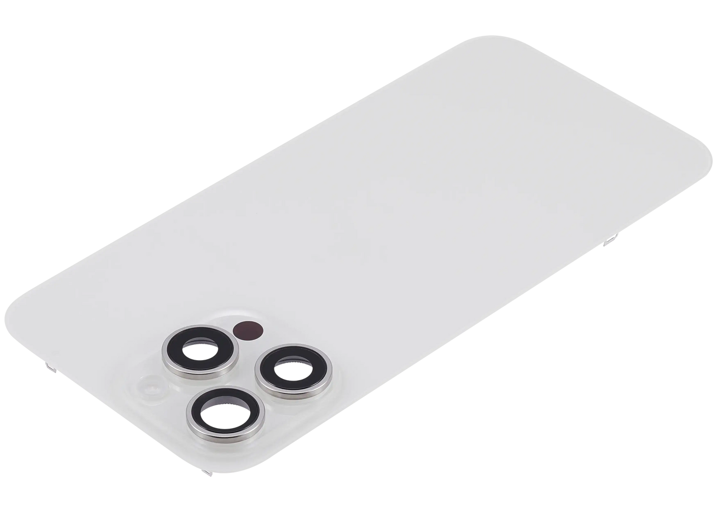 Back Glass w/ MagSafe Magnet & NFC & Flashlight Flex For iPhone 15 Pro Max (Used OEM Pull: Grade B) (White Titanium)