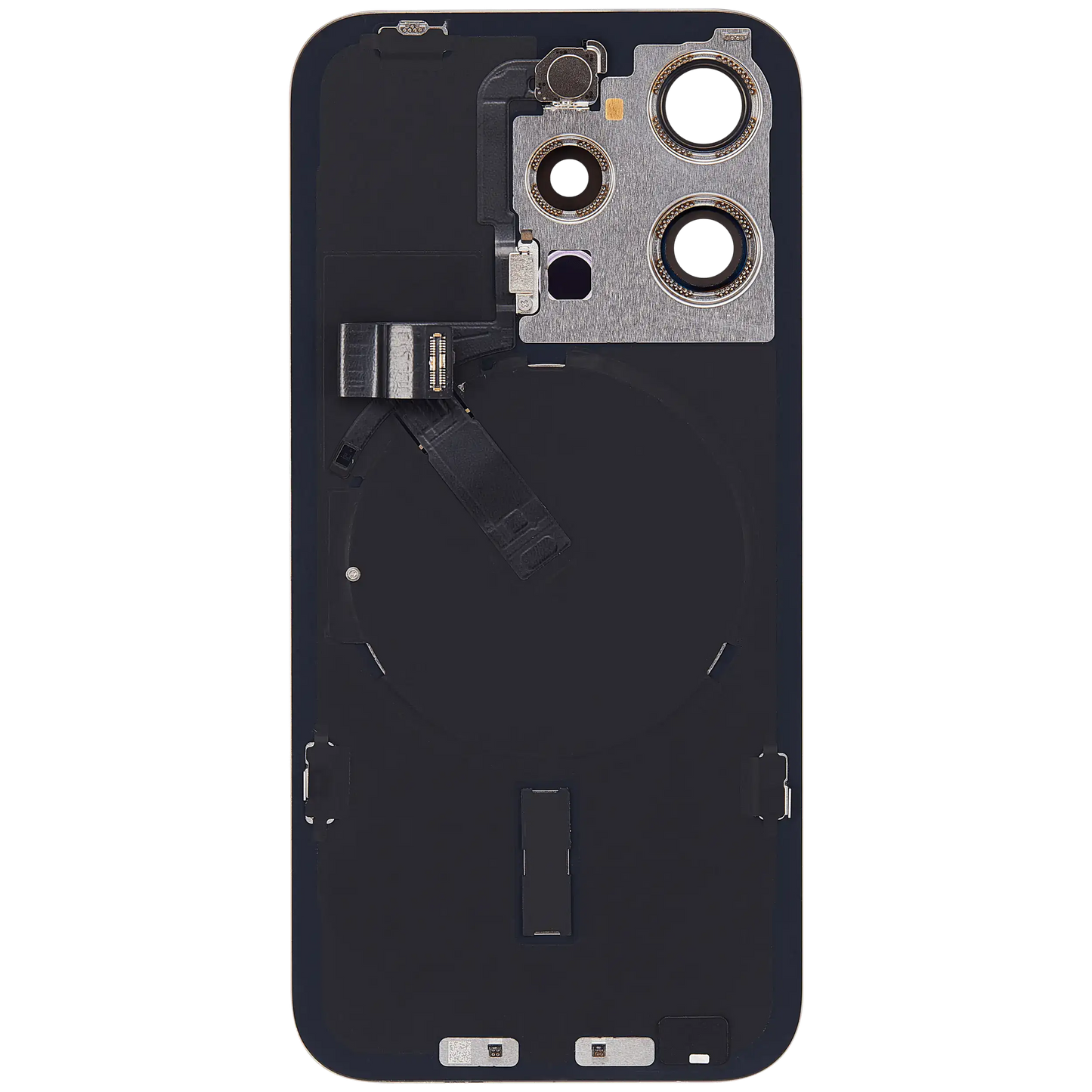 Back Glass w/ MagSafe Magnet & NFC & Flashlight Flex For iPhone 15 Pro (Used OEM Pull: Grade B) (Natural Titanium)