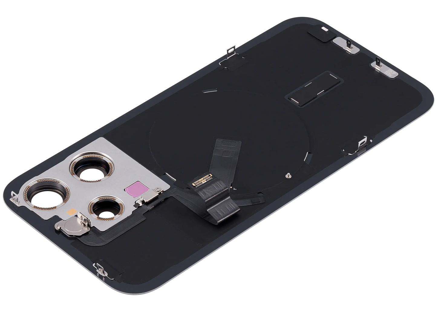 Back Glass w/ MagSafe Magnet & NFC & Flashlight Flex For iPhone 15 Pro (Used OEM Pull: Grade B) (Natural Titanium)