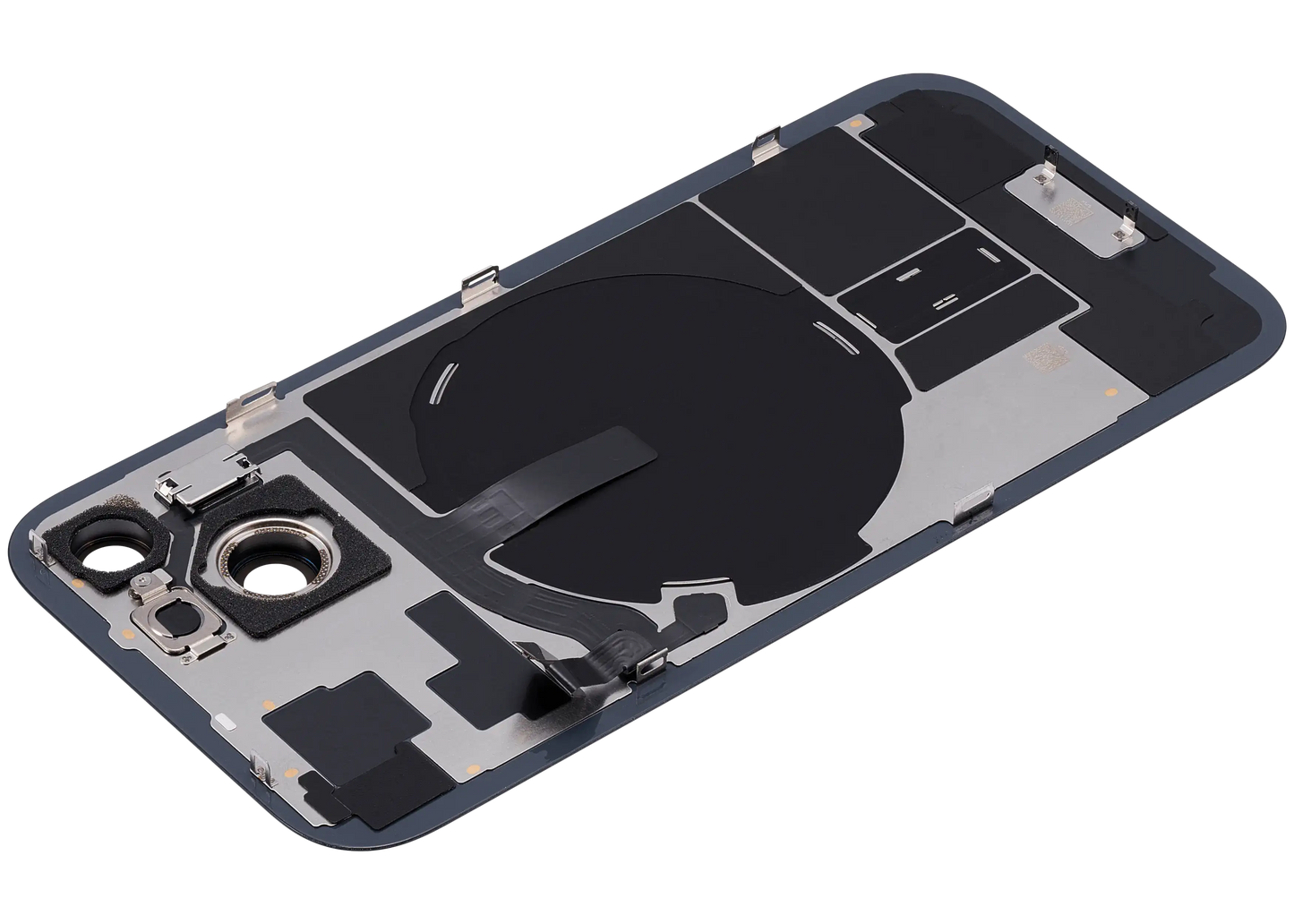 Back Glass w/ MagSafe Magnet & NFC & Flashlight Flex For iPhone 15 (Used OEM Pull: Grade B) (Black)