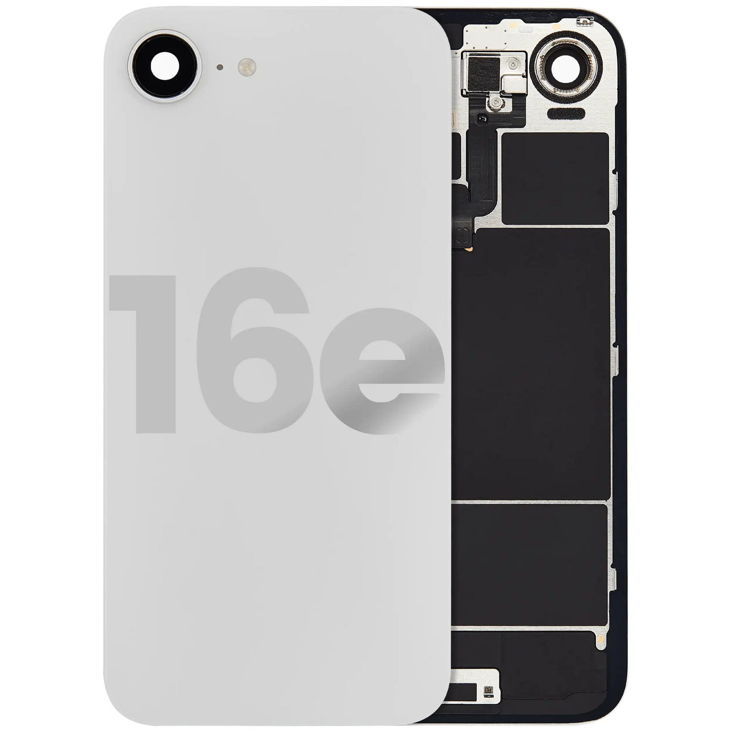 Back Glass w/ MagSafe Magnet & NFC & Flashlight Flex For iPhone 16e (Used OEM Pull: Grade B) (White)