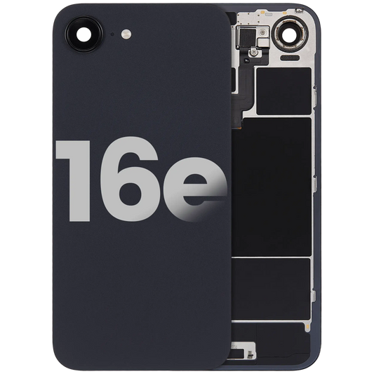 Back Glass w/ MagSafe Magnet & NFC & Flashlight Flex For iPhone 16e (Used OEM Pull: Grade B) (Black)