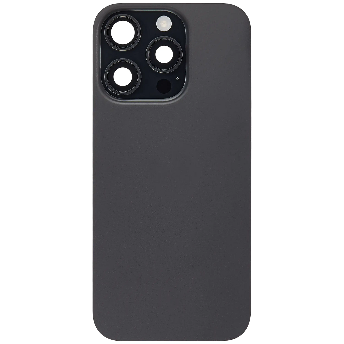 Back Glass w/ MagSafe Magnet & NFC & Flashlight Flex For iPhone 16 Pro (Aftermarket) (Black Titanium) (No Logo)