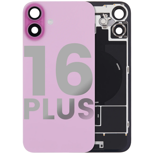 Back Glass w/ MagSafe Magnet & NFC & Flashlight Flex For iPhone 16 Plus (Used OEM Pull: Grade C) (Pink)