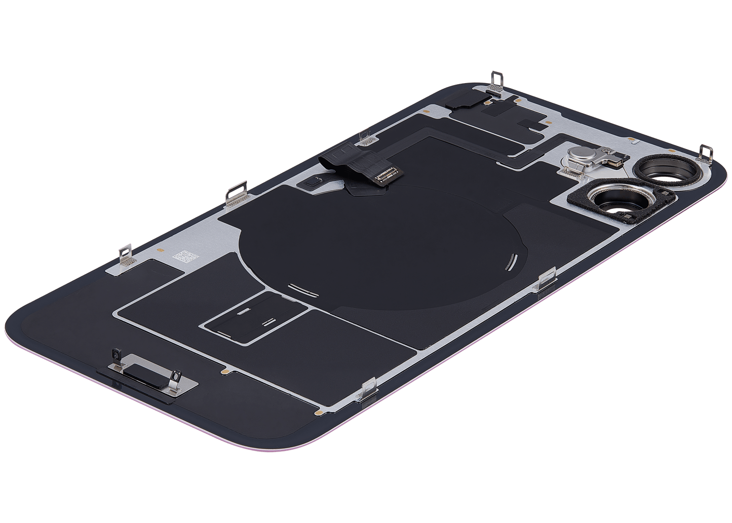 Back Glass w/ MagSafe Magnet & NFC & Flashlight Flex For iPhone 16 Plus (Used OEM Pull: Grade C) (Pink)
