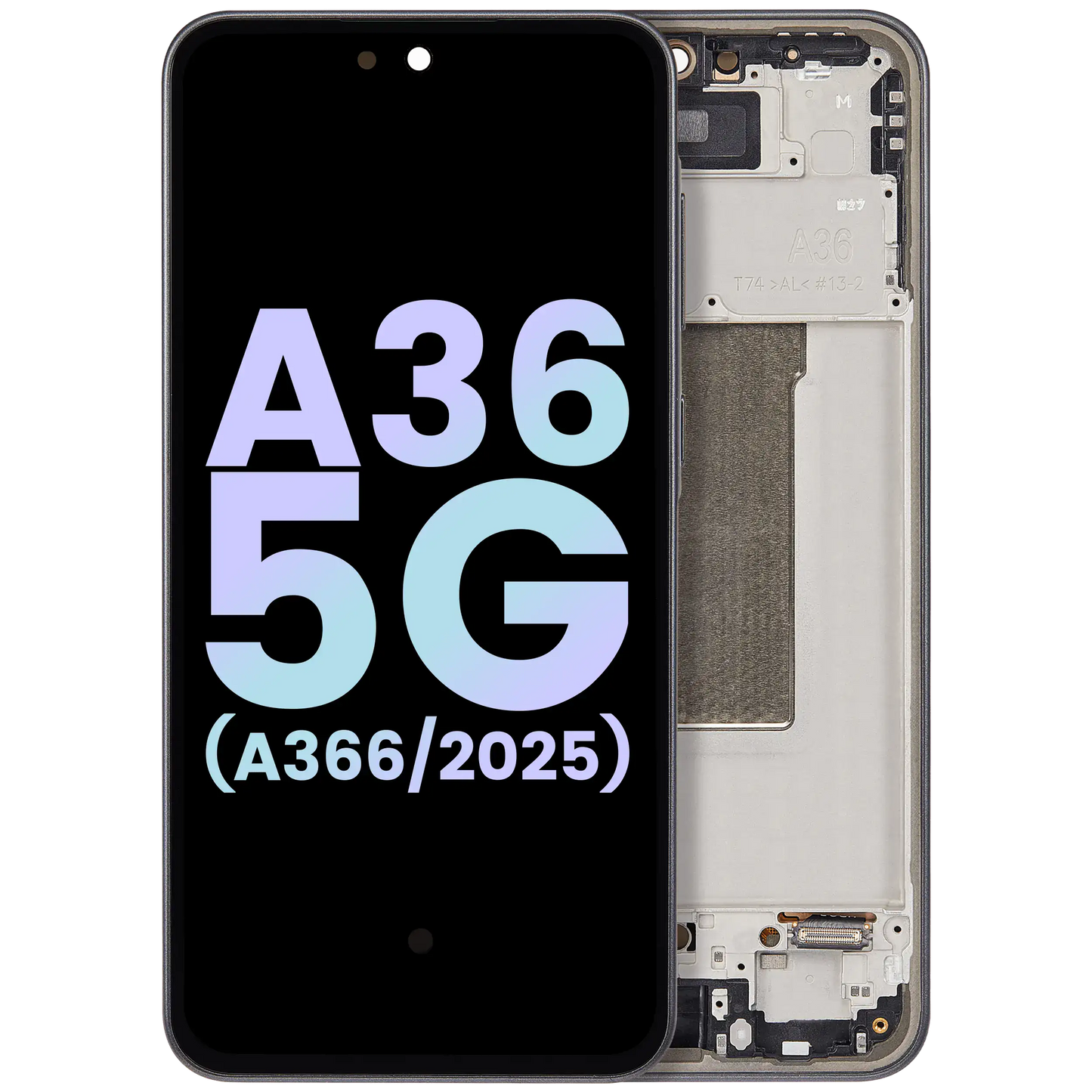 OLED Assembly With Frame For Samsung Galaxy A36 5G (A366 / 2025) (Service Pack) (Black) - image 1