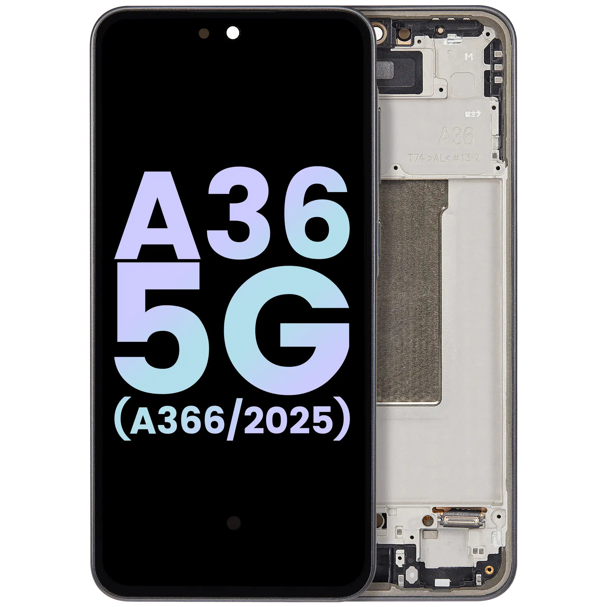 OLED Assembly With Frame For Samsung Galaxy A36 5G (A366 / 2025) (Service Pack) (Black) - image 1