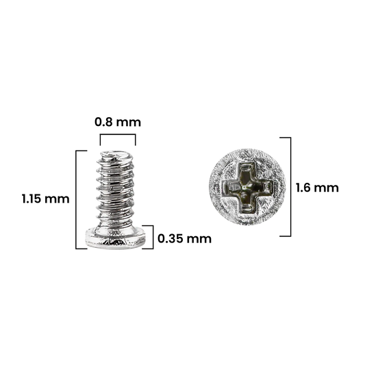 Internal Screw Set (M0.8×1.15×1.6D×0.35T) For iPhone 12 Pro (30 Pack) (Service Pack)