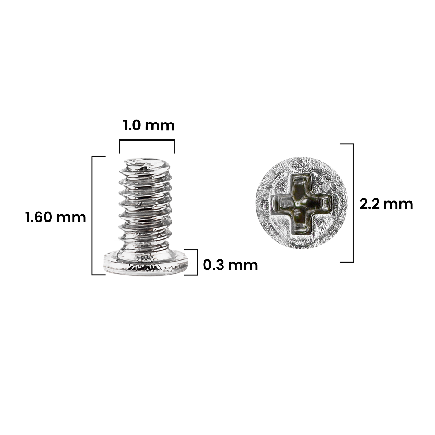 Screw Set (M1.0 x 1.60 x 2.2D x 0.3T) for iPhone 12 Pro / 12 Pro Max (30 Pack) (Service Pack)