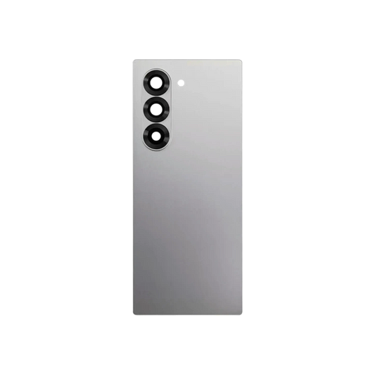 Detailed look at Back Cover Glass With Camera Lens For Samsung Galaxy Z Fold 6 5G (Service Pack) (Silver Shadow) for repair