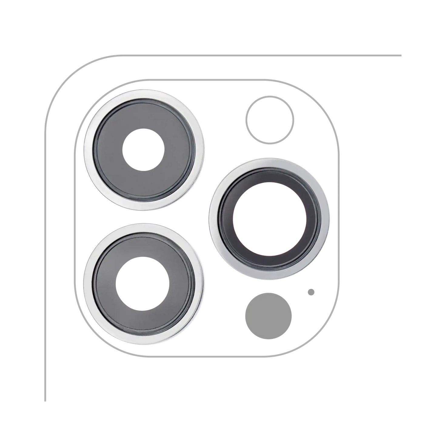 Back Camera Bracket Set For iPhone 12 Pro Max (10 Pack) (Service Pack)