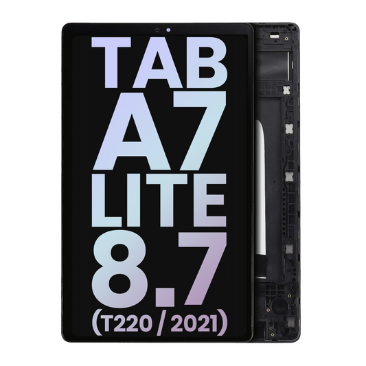LCD Assembly With Frame For Samsung Galaxy Tab A7 Lite 8.7" (2021) (T220) (WiFi Version) (Service Pack) (Black) - Samsung Galaxy Tab A7 Lite 8.7" (2021) Replacement Parts - SKU 107282225744 - product image 1