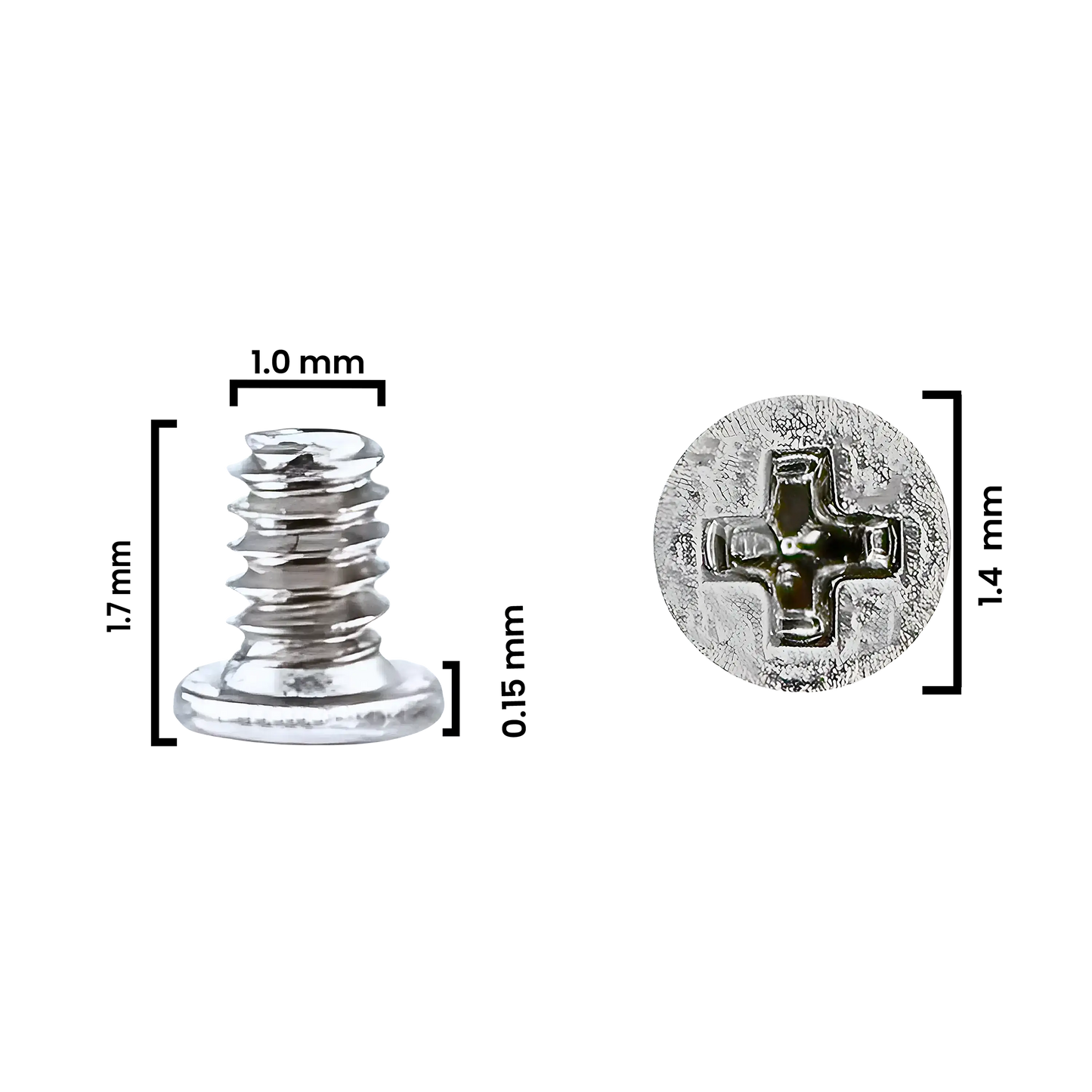 Screw For iPhone 12 Pro (M1.0×1.40×1.7D×0.15T) (30 Pack) (Service Pack)