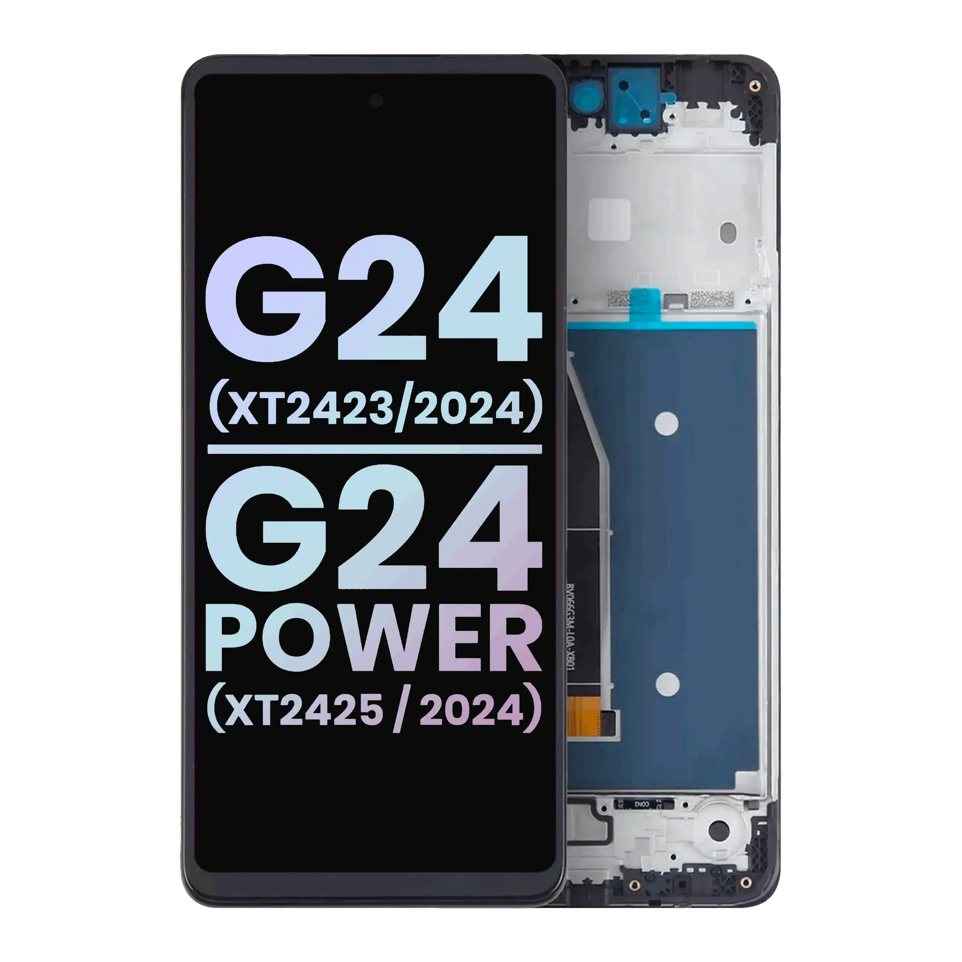 LCD Assembly With Frame For Motorola Moto G24 (XT2423 / 2024) / G24 Power (XT2425-1 / 2024) (Genuine OEM) (All replacement part SKU 107082142103 image 1