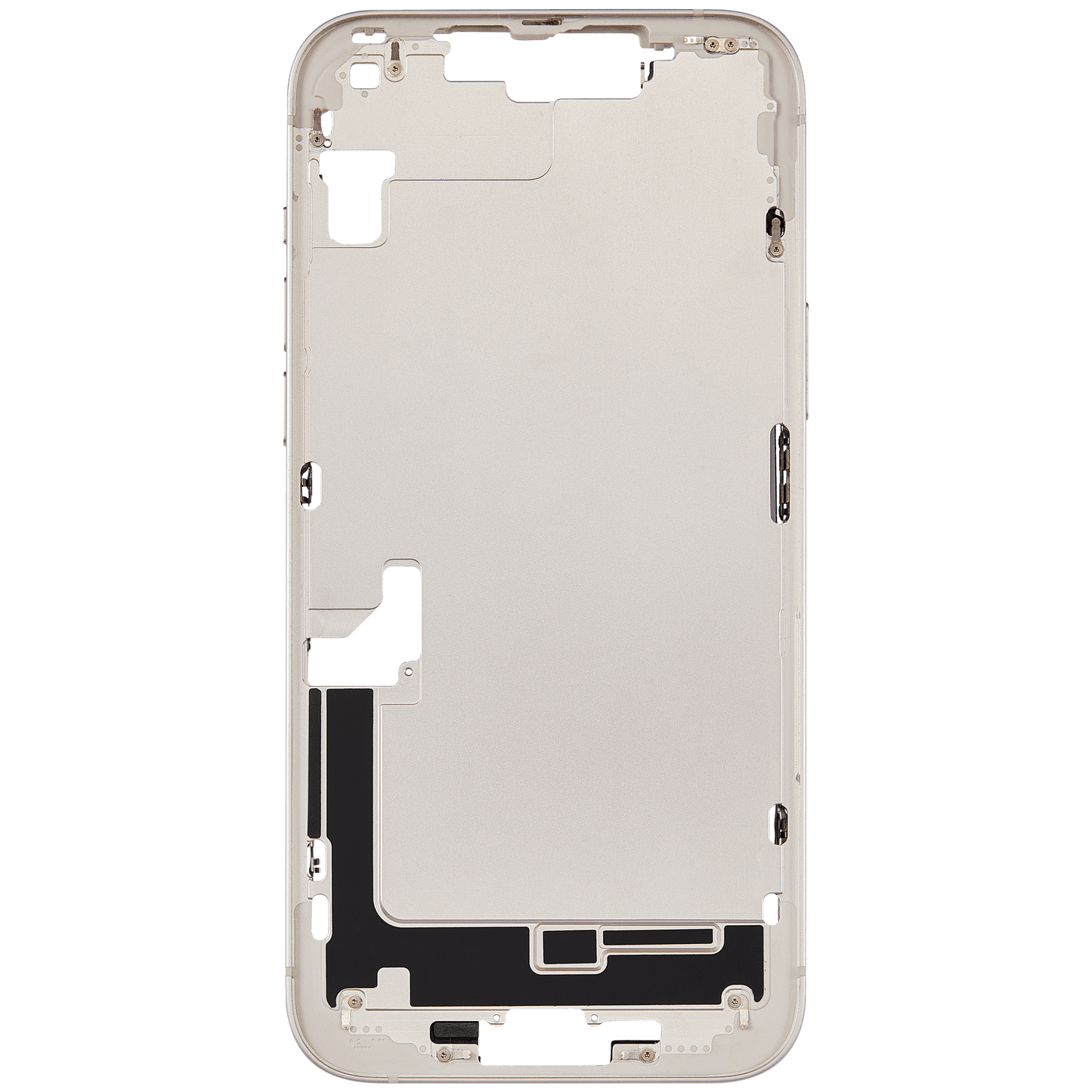 Mid-Frame Housing W/ Charging Port Flex & Small Parts For iPhone 14 Plus (EU / Global Version) (Used OEM Pull: Grade C) (Starlight)