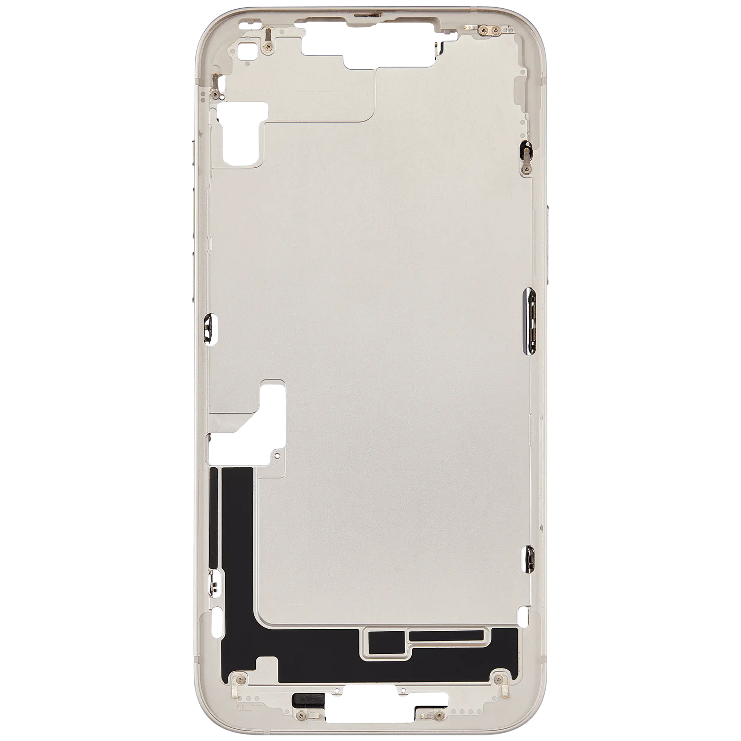 Mid-Frame Housing W/ Charging Port Flex & Small Parts For iPhone 14 Plus (EU / Global Version) (Used OEM Pull: Grade A) (Starlight)