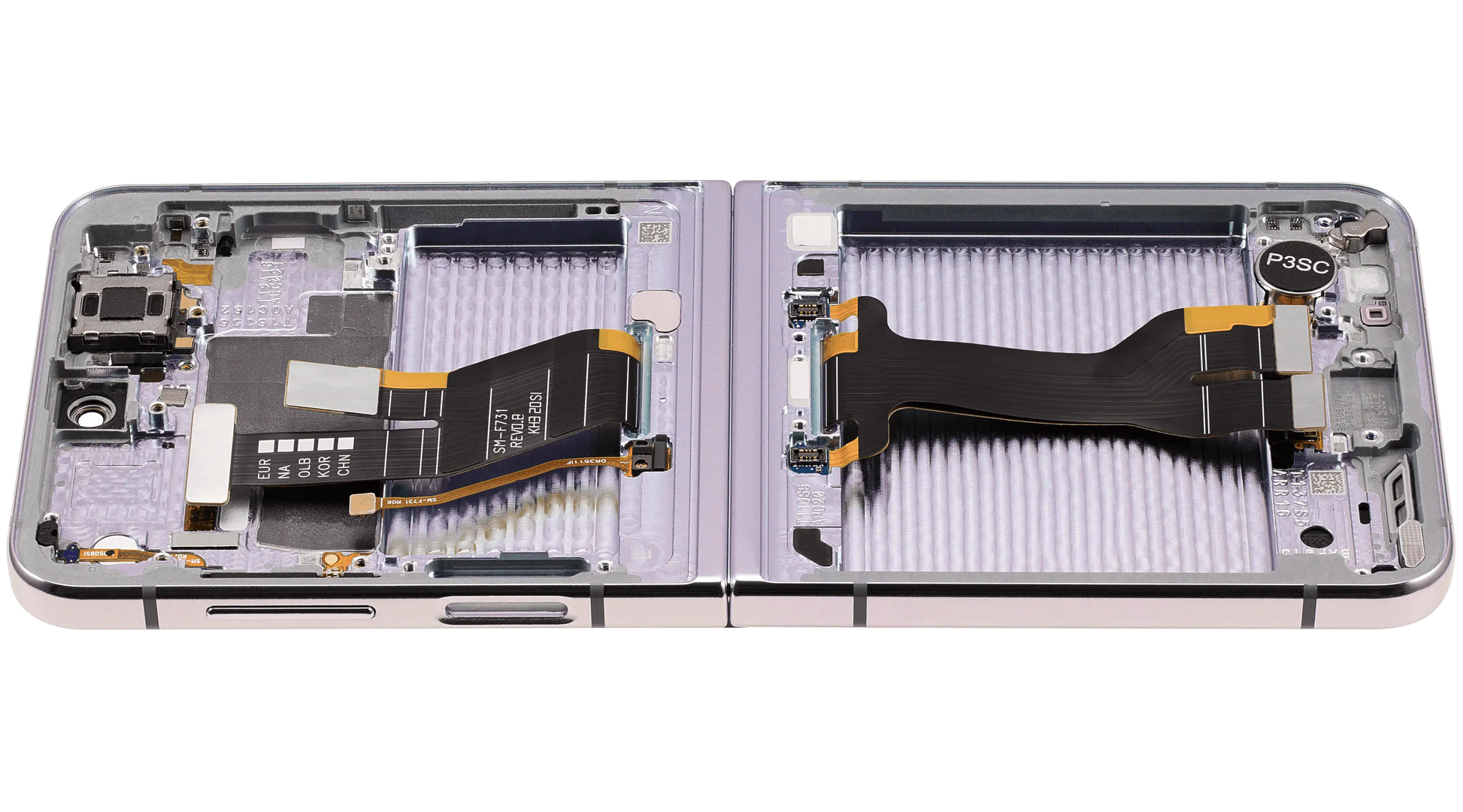 Inner OLED Assembly With Frame For Samsung Galaxy Z Flip 5 5G (US & International) (Refurbished) (Lavender) - View 5 | TechDrip Canada