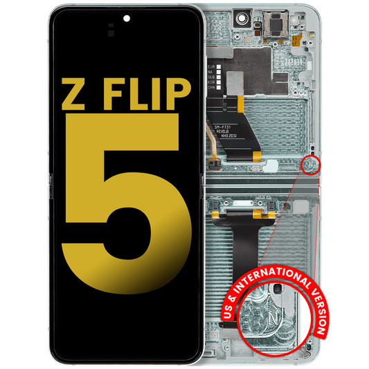 Inner OLED Assembly With Frame For Samsung Galaxy Z Flip 5 5G (US & International) (Refurbished) (Mint) - View 1 | TechDrip Canada