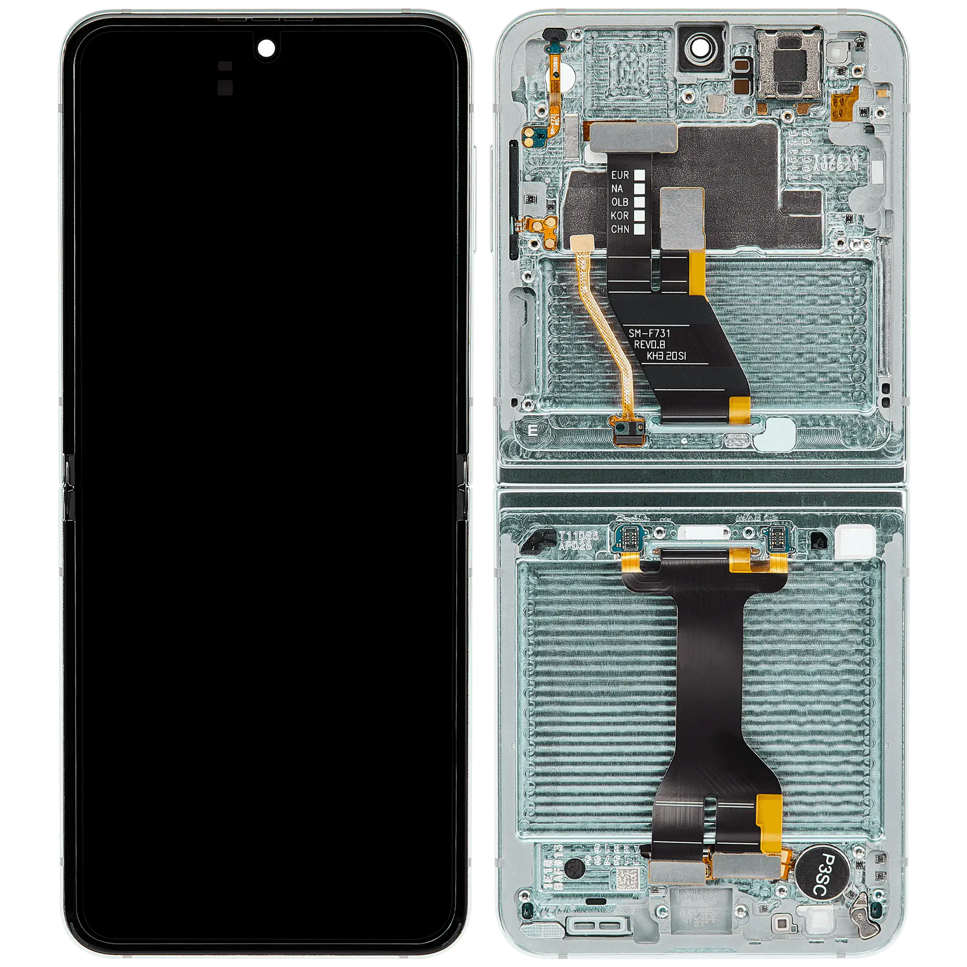 Inner OLED Assembly With Frame For Samsung Galaxy Z Flip 5 5G (US & International) (Refurbished) (Mint) - View 7 | TechDrip Canada