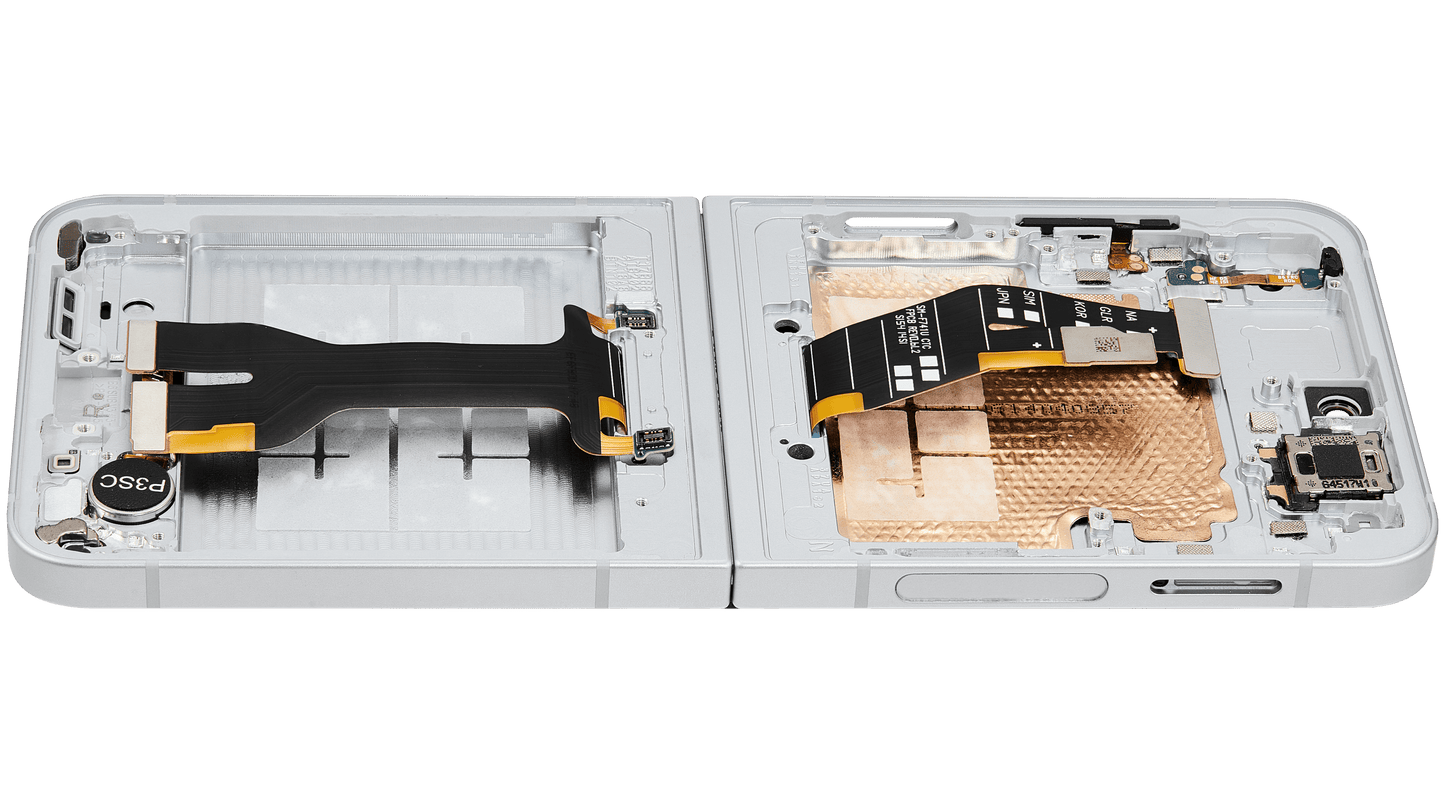 Inner OLED Assembly With Frame Compatible For Samsung Galaxy Z Flip 6 5G (F741) (US & International) (Aftermarket Plus) (White)
