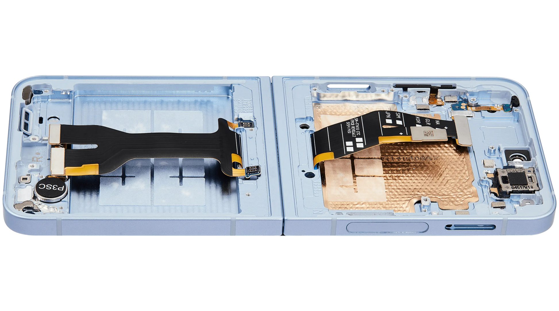 Inner OLED Assembly With Frame Compatible For Samsung Galaxy Z Flip 6 5G (F741) (US & International) (Aftermarket Plus) (Blue)