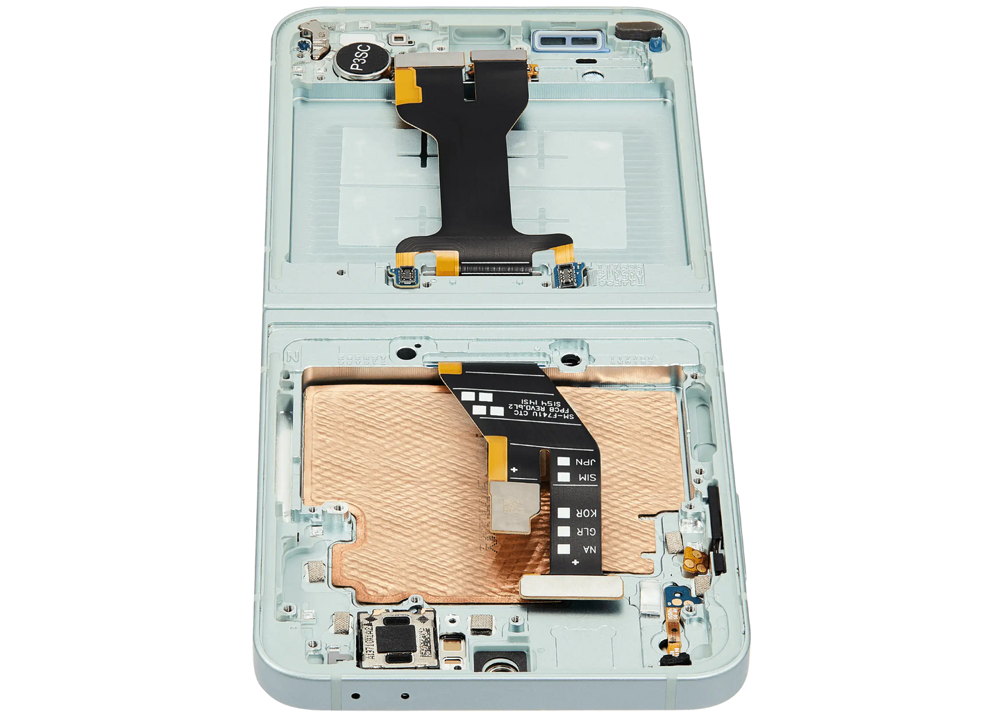 Inner OLED Assembly With Frame Compatible For Samsung Galaxy Z Flip 6 5G (F741) (US & International) (Aftermarket Plus) (Mint)