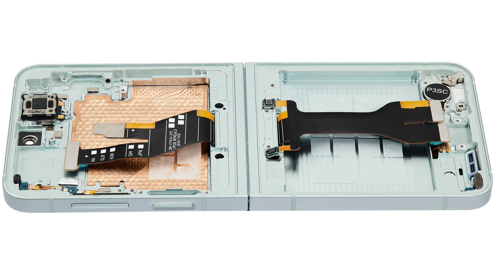 Inner OLED Assembly With Frame Compatible For Samsung Galaxy Z Flip 6 5G (F741) (US & International) (Aftermarket Plus) (Mint)
