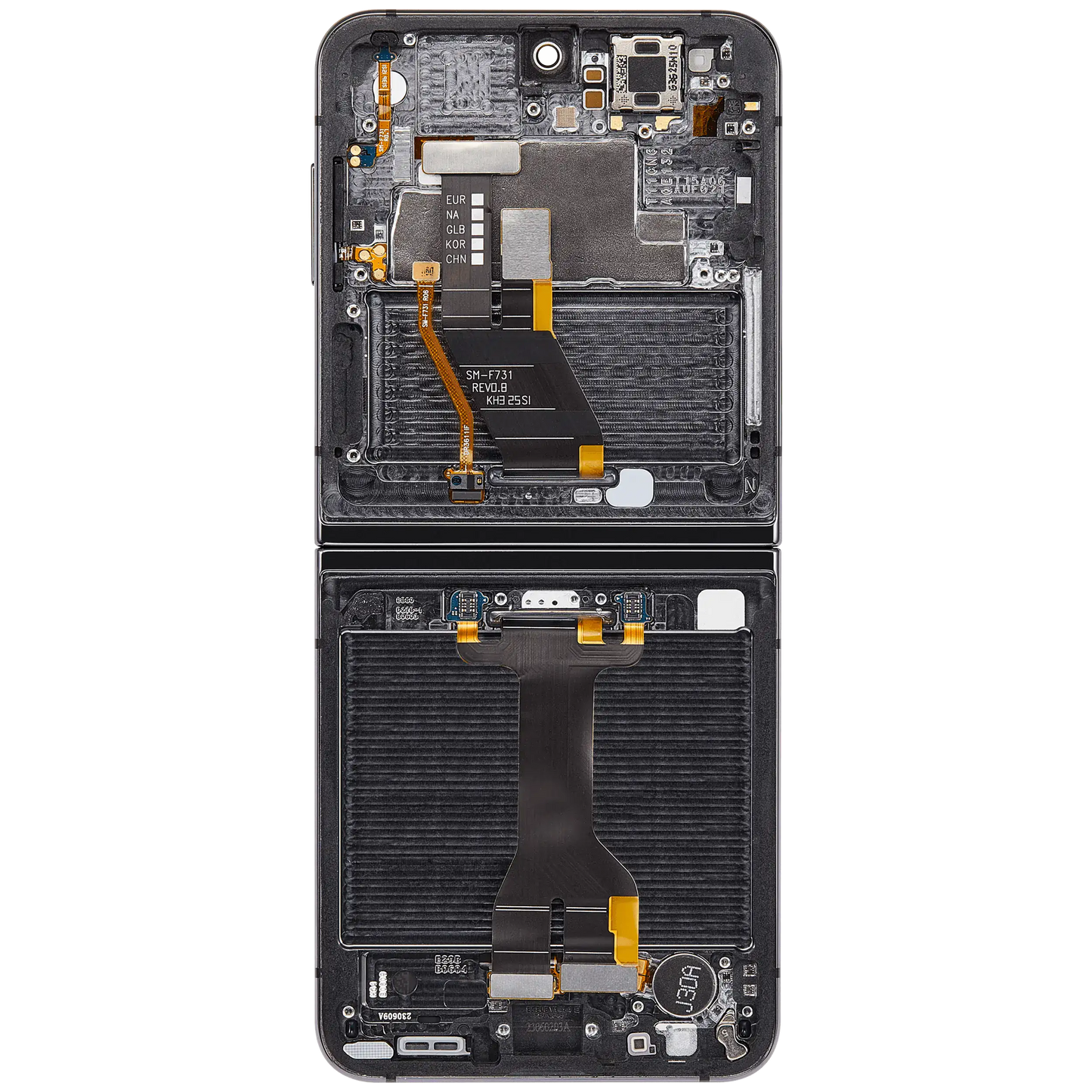 Inner OLED Assembly With Frame Compatible For Samsung Galaxy Z Flip 5 5G (F731) (US & International) (Aftermarket Plus) (Gray) - View 9 | TechDrip Canada